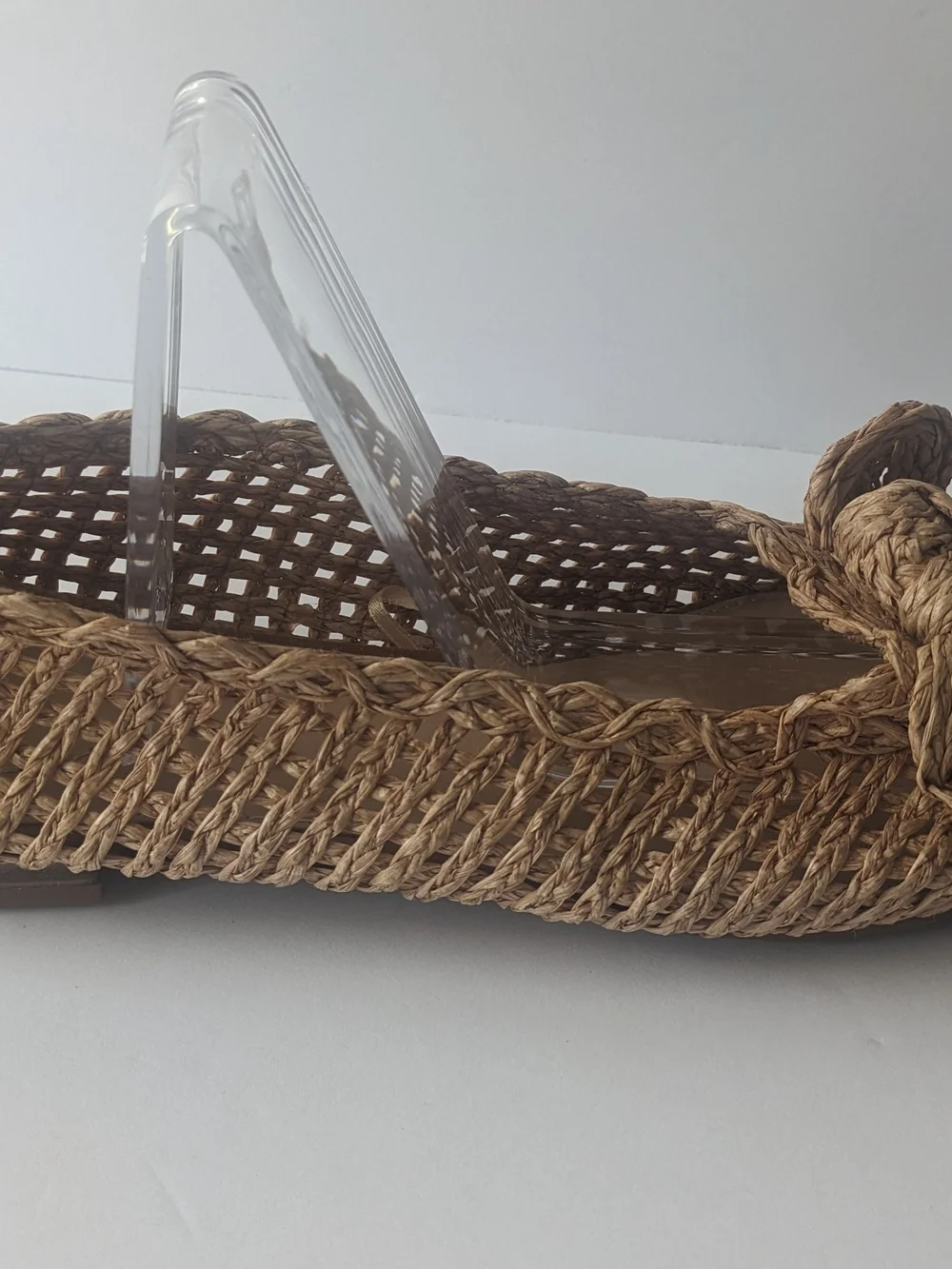 C. Est 1946 Braided Raffia Pointed Flats - Natural Tan 10